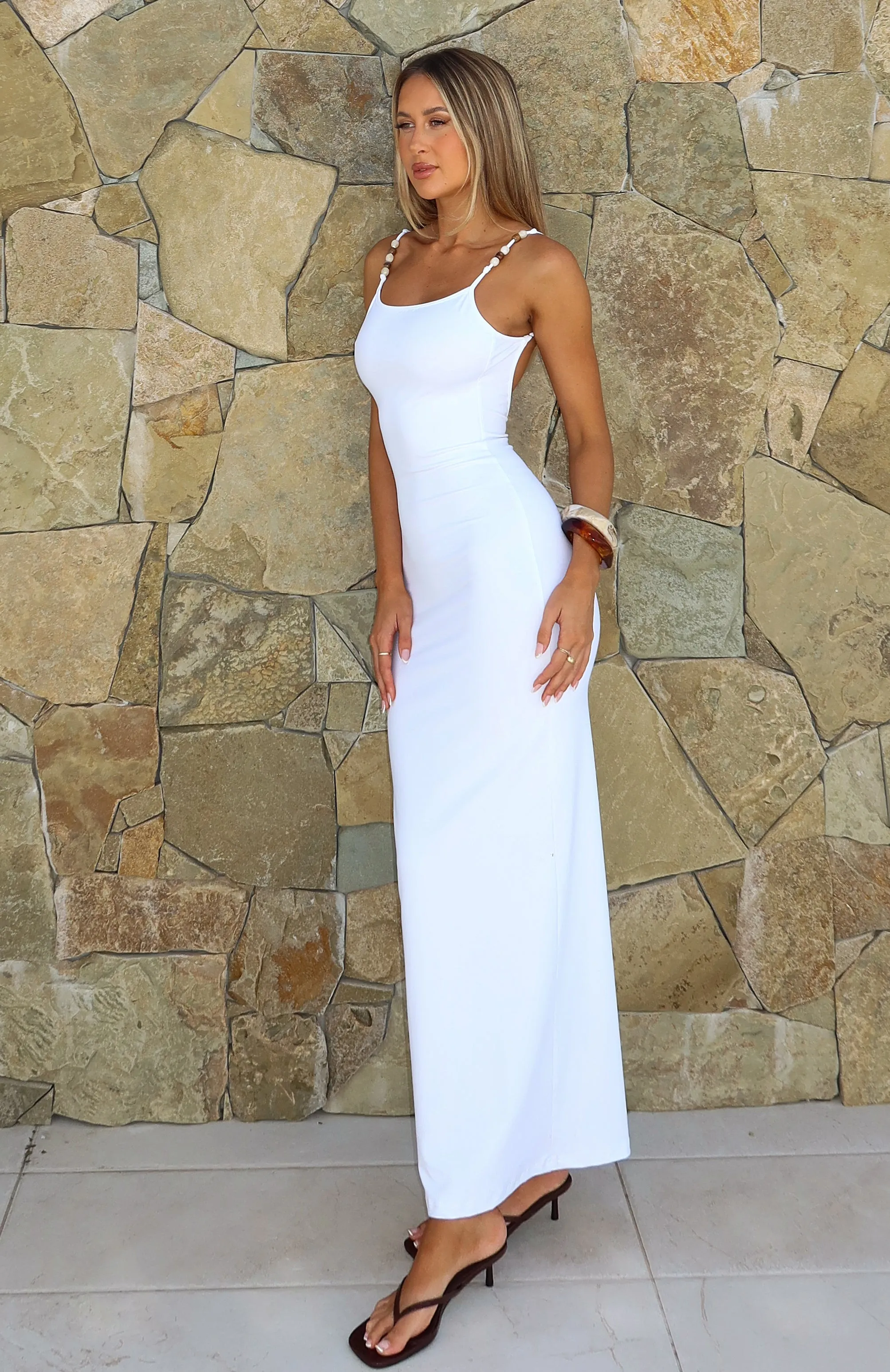 Trusting You Maxi Dress Off White sold by White Fox Boutique