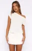 Finding Time Off Shoulder Knit Top White sold by White Fox Boutique