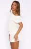 Finding Time Off Shoulder Knit Top White sold by White Fox Boutique