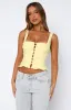 Bare With Me Bustier Lemon sold by White Fox Boutique