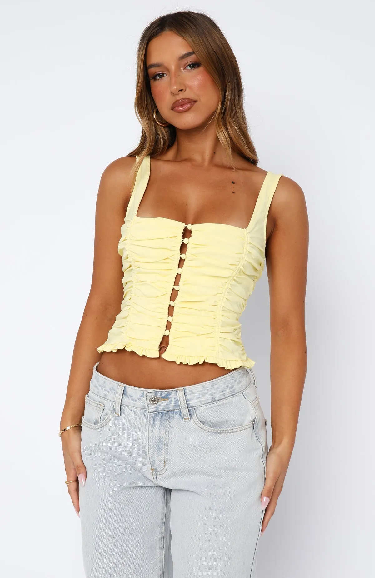 Bare With Me Bustier Lemon sold by White Fox Boutique product image thumbnail 2