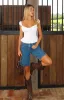 Bella Denim Shorts Dark Blue sold by White Fox Boutique