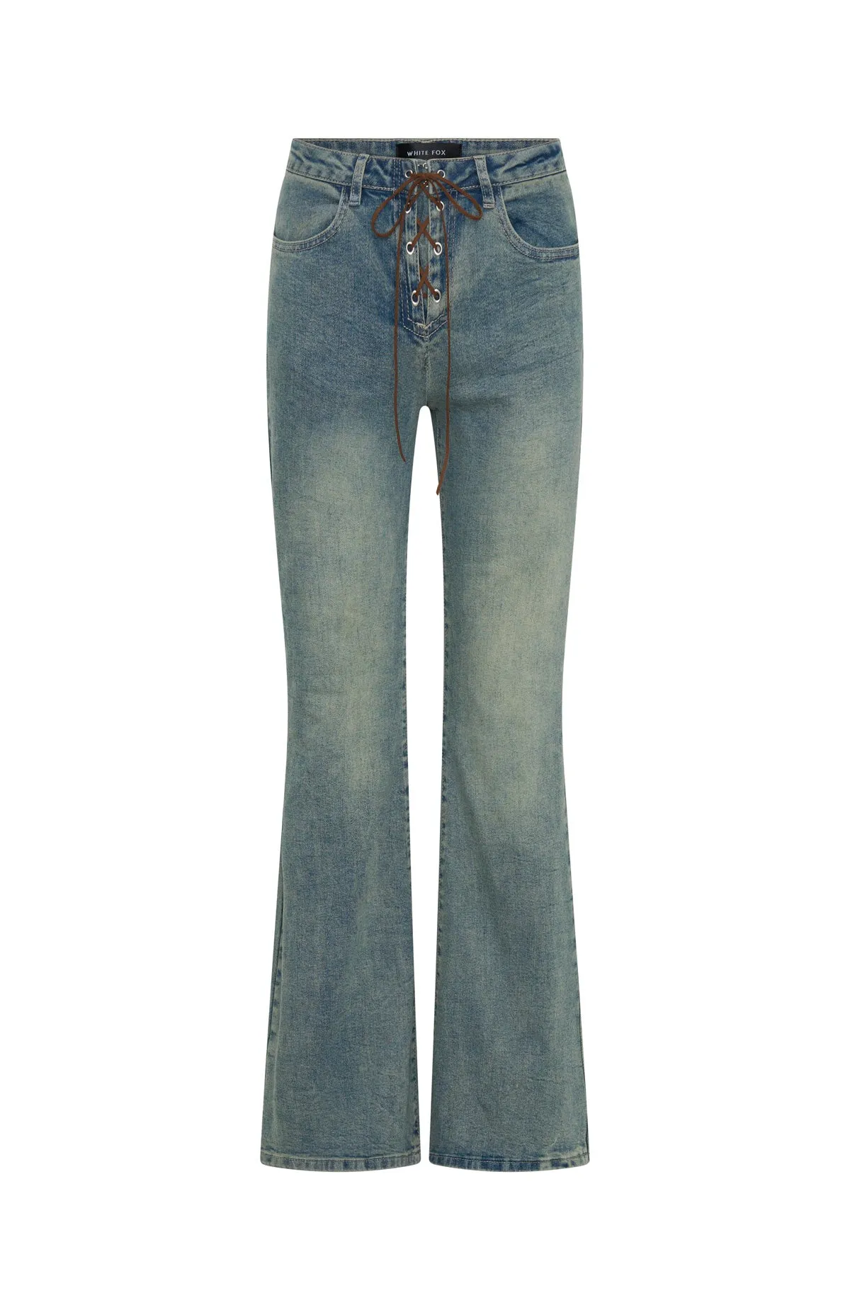 Original Trendsetter Low Rise Flare Jeans Brown Blue sold by White Fox Boutique product image thumbnail 5