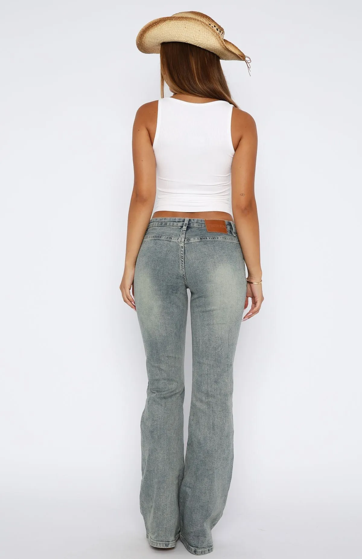 Original Trendsetter Low Rise Flare Jeans Brown Blue sold by White Fox Boutique product image thumbnail 4