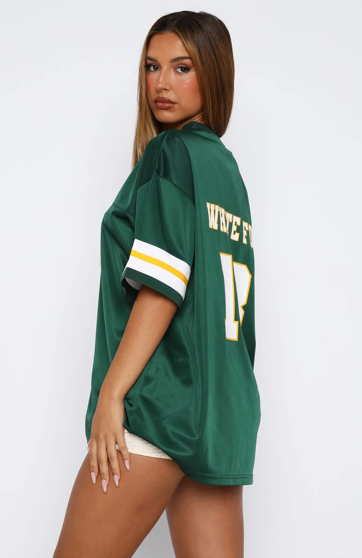 Friday Night Lights Oversized Jersey Dark Green sold by White Fox Boutique product image thumbnail 4