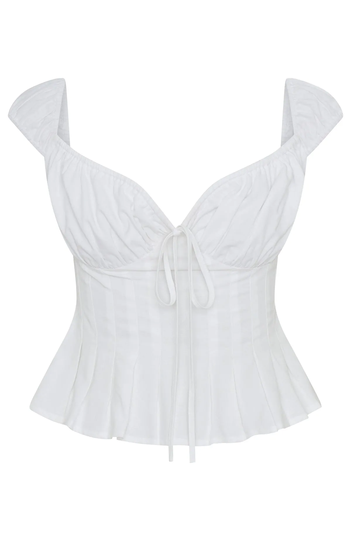 Cut You Off Poplin Top White sold by White Fox Boutique product image thumbnail 5