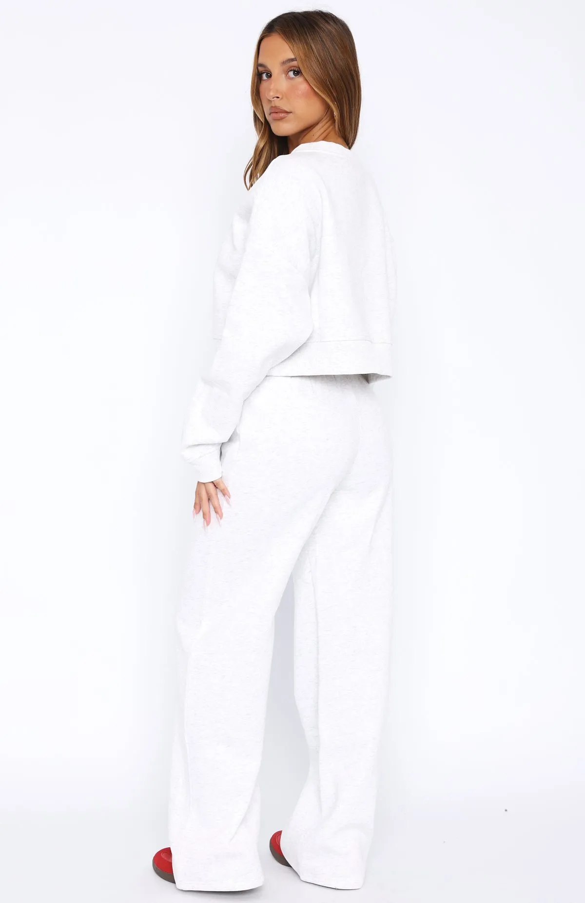 Trading Places Wide Leg Sweatpants Grey Marle sold by White Fox Boutique product image thumbnail 4