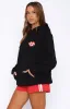 We Don't Talk Anymore Oversized Hoodie Black sold by White Fox Boutique