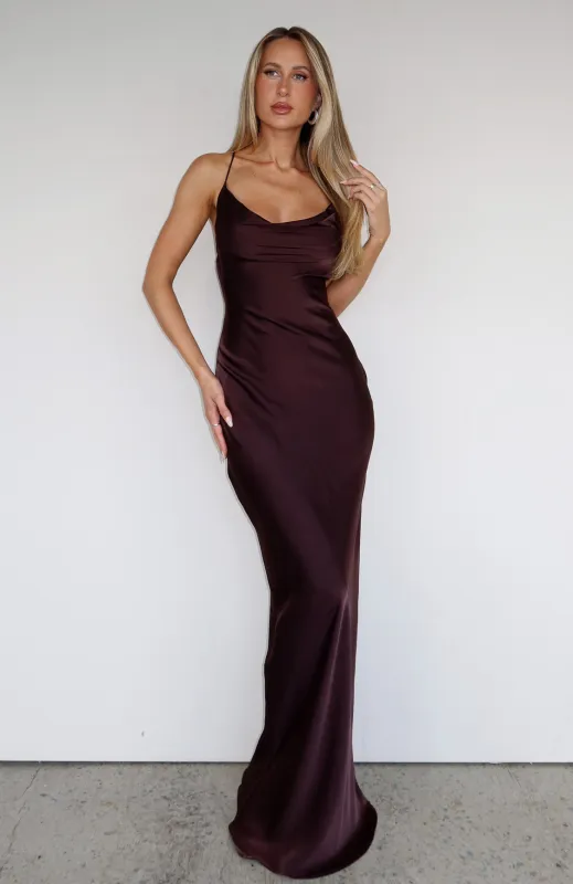 Over My Head Maxi Dress Chocolate sold by White Fox Boutique