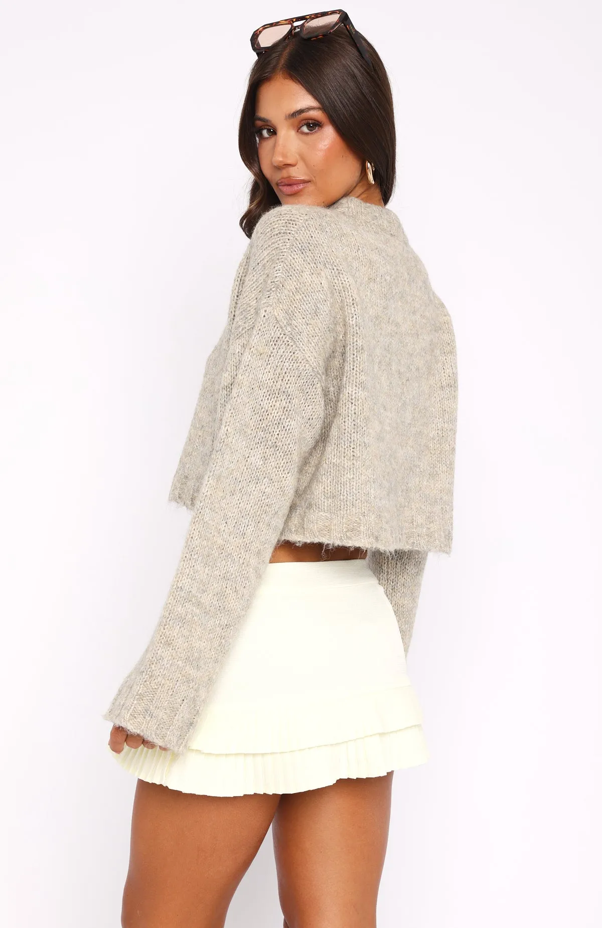 Going Through The Motions Knit Sweater Peppered Taupe sold by White Fox Boutique product image thumbnail 4