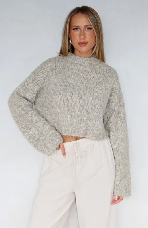 Going Through The Motions Knit Sweater Peppered Taupe sold by White Fox Boutique