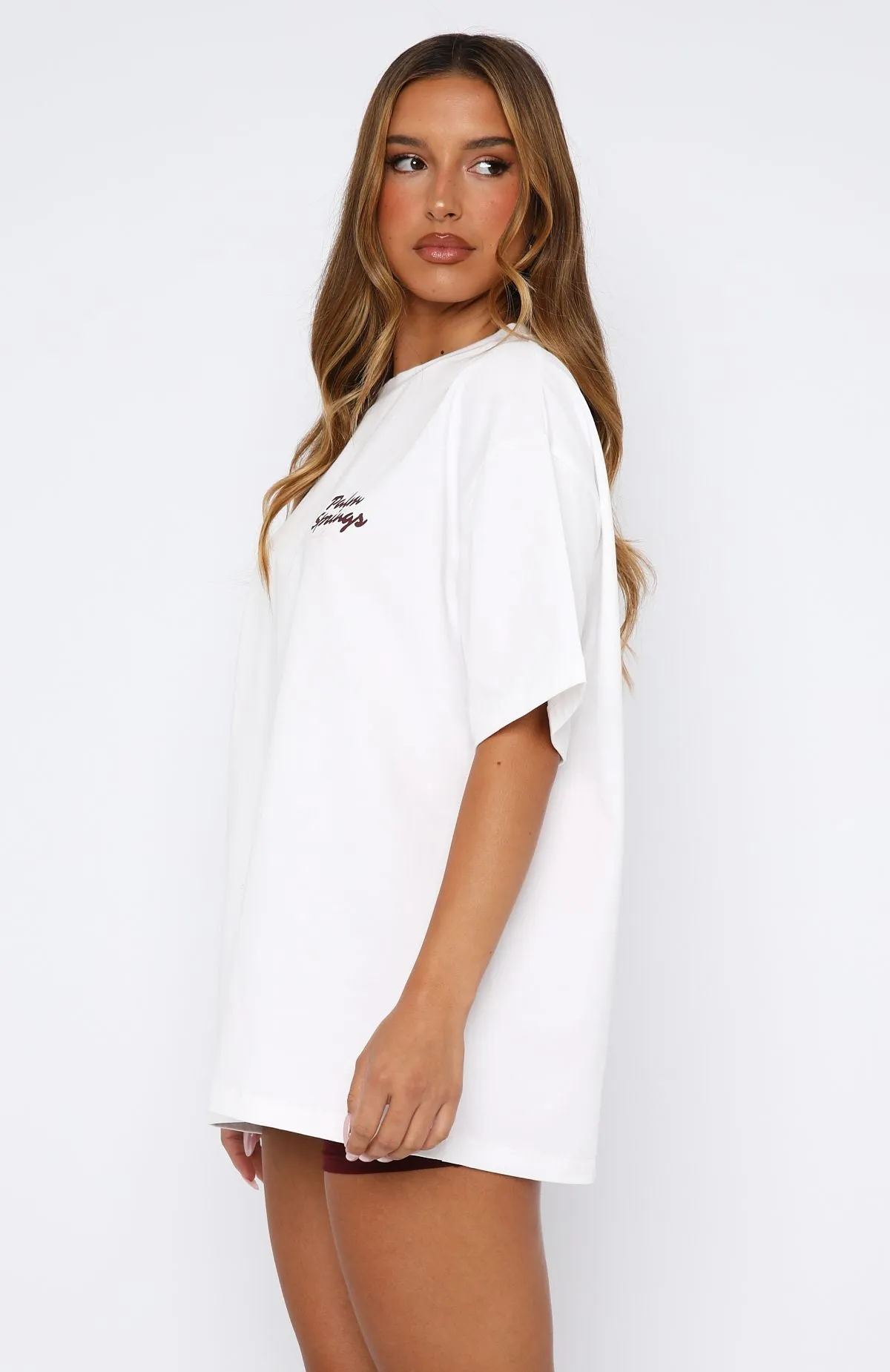 Palm Springs Edition Oversized Tee White sold by White Fox Boutique product image thumbnail 3