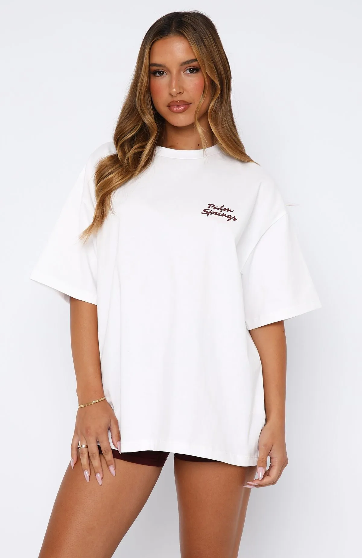 Palm Springs Edition Oversized Tee White sold by White Fox Boutique product image thumbnail 2