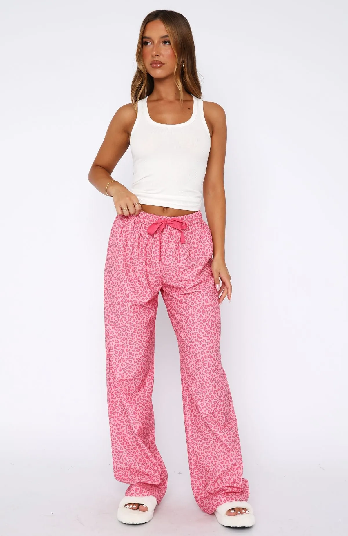 Sweetheart Pyjama Pants Pink Leopard sold by White Fox Boutique product image thumbnail 2