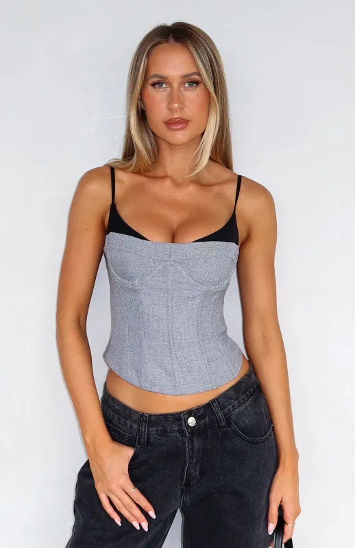 Atomic Heart Bustier Grey sold by White Fox Boutique