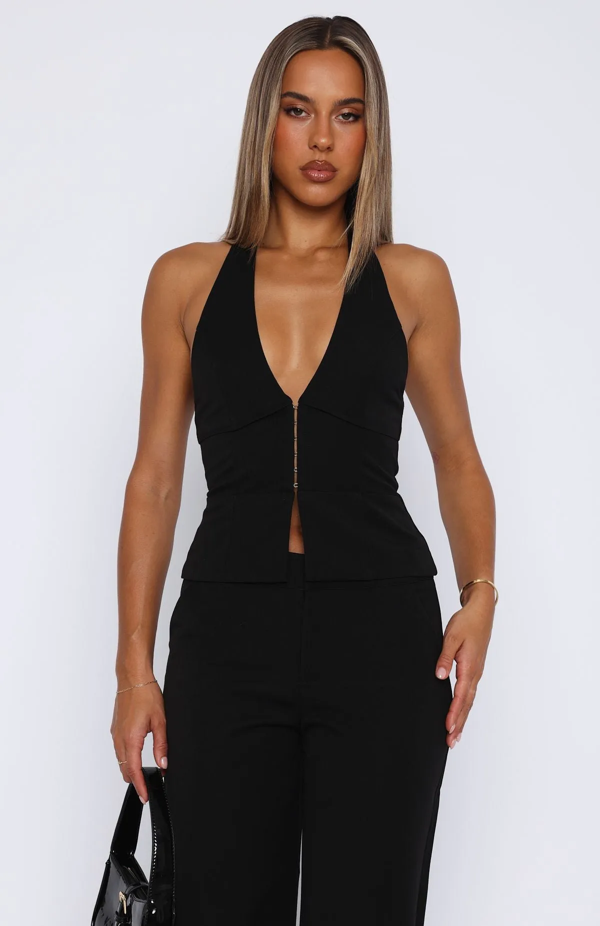 Only Acting Halter Top Black sold by White Fox Boutique product image thumbnail 2
