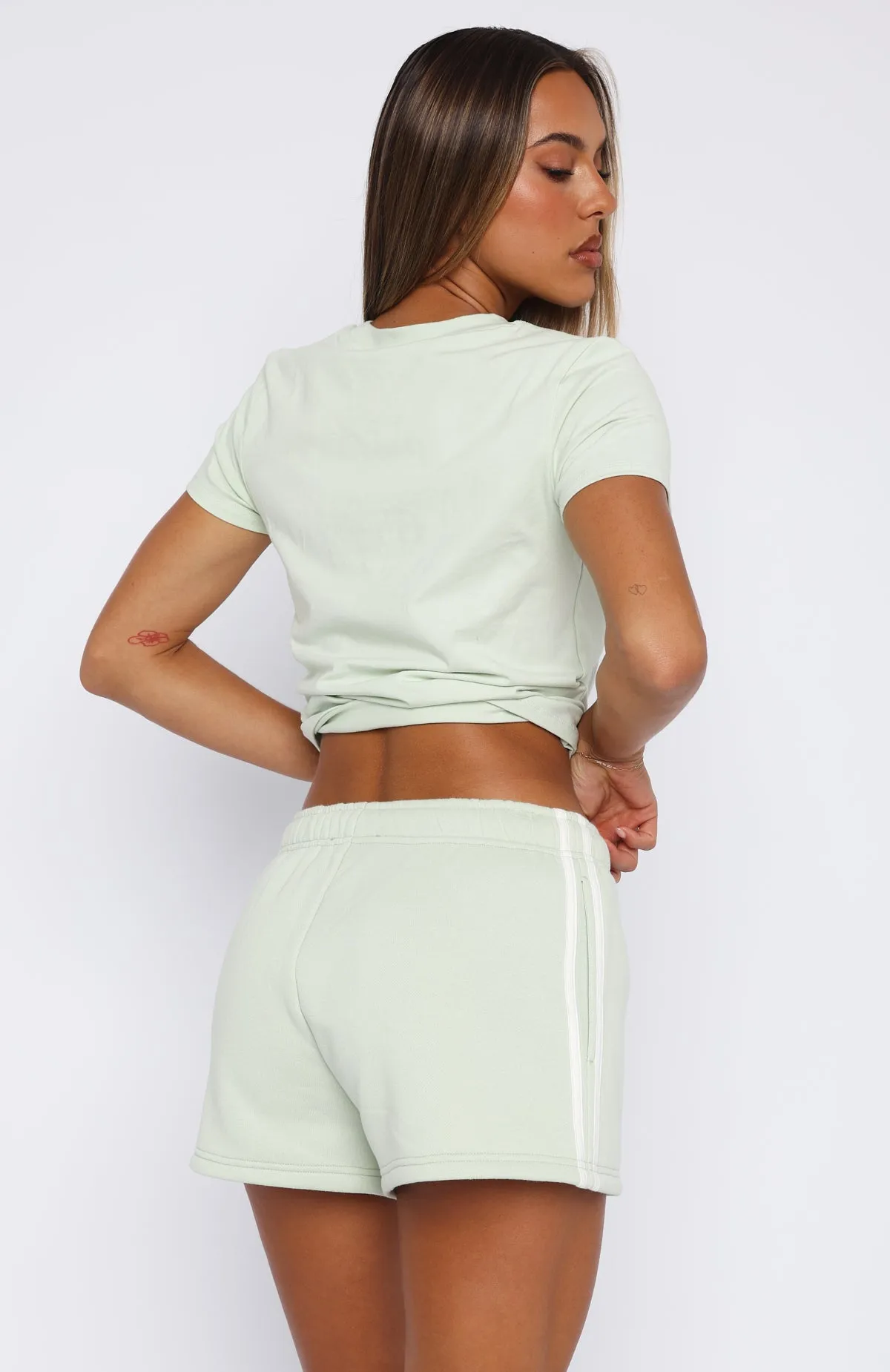 11th Street Out & About Lounge Shorts Iced Matcha sold by White Fox Boutique product image thumbnail 3