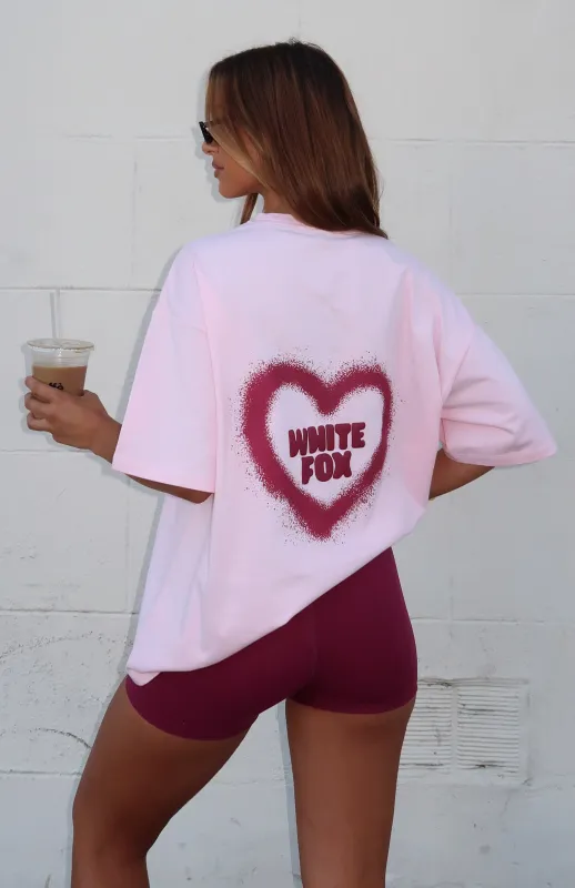 11th Street City Girl At Heart Oversized Tee Strawberry Whip sold by White Fox Boutique
