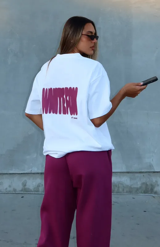 11th Street New York Or Nowhere Oversized Tee Berry Blast sold by White Fox Boutique