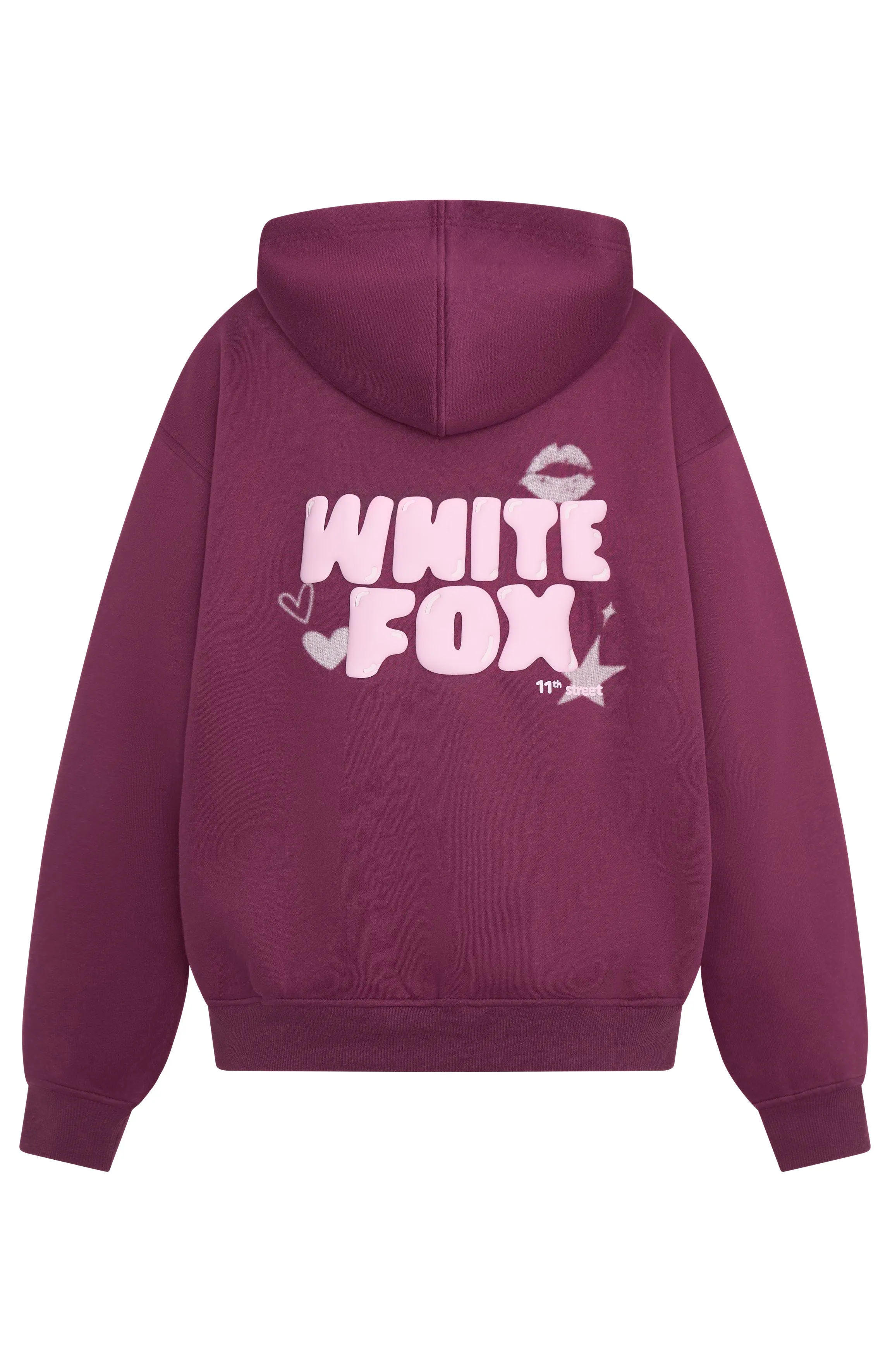 11th Street Sweet Kisses Oversized Hoodie Very Berry sold by White Fox Boutique product image thumbnail 5