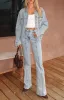 Zoe Oversized Denim Jacket Light Blue Acid sold by White Fox Boutique