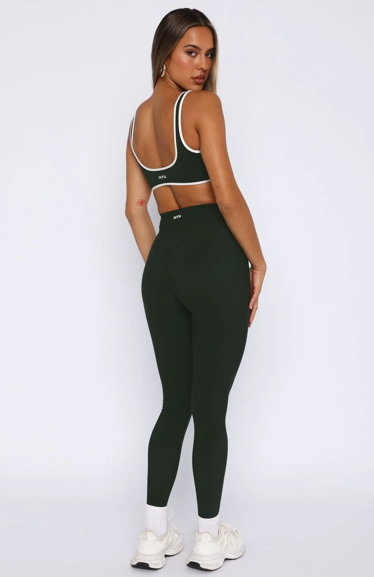 Go Getter High Waisted Leggings Forest sold by White Fox Boutique product image thumbnail 4