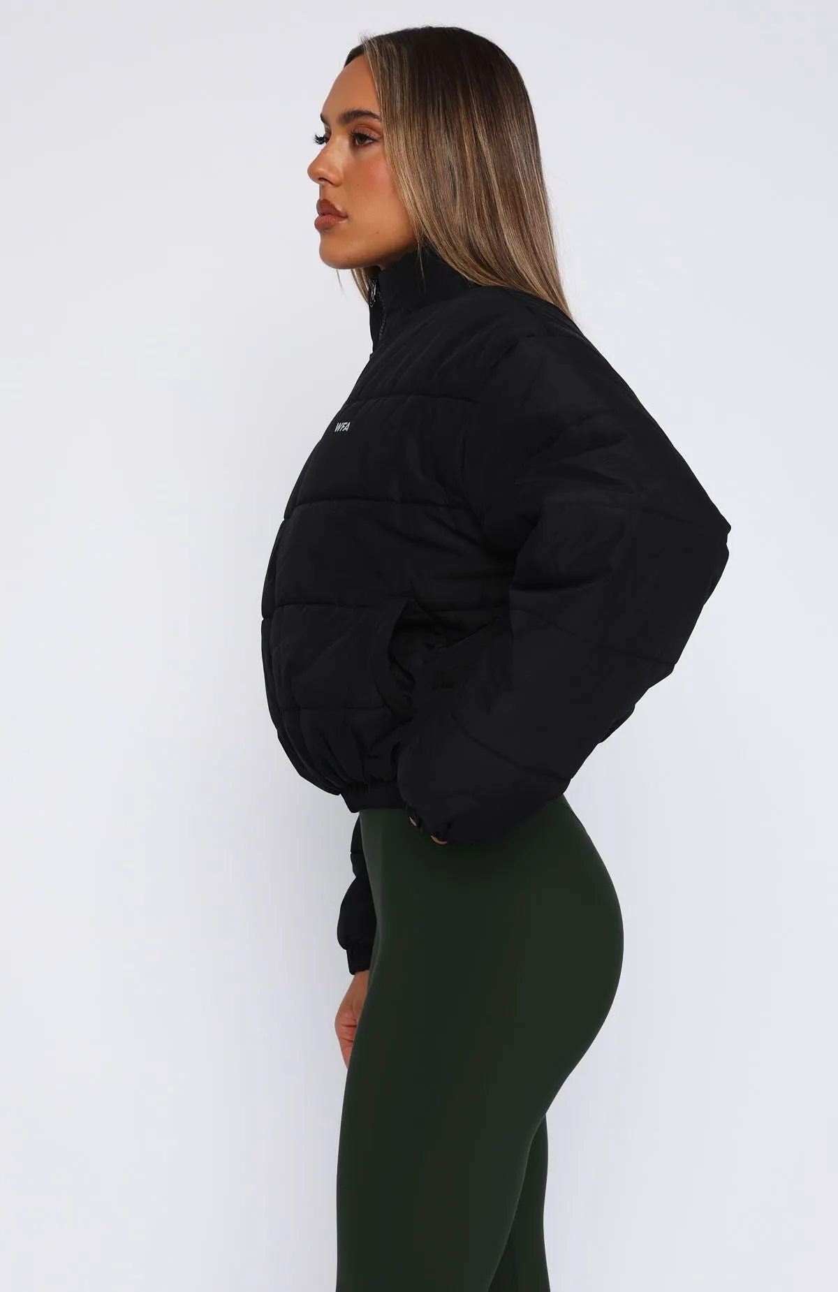 Courchevel Long Sleeve Zip Front Puffer Black sold by White Fox Boutique product image thumbnail 3