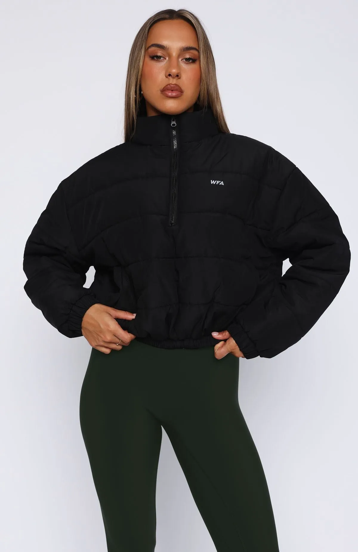 Courchevel Long Sleeve Zip Front Puffer Black sold by White Fox Boutique product image thumbnail 2