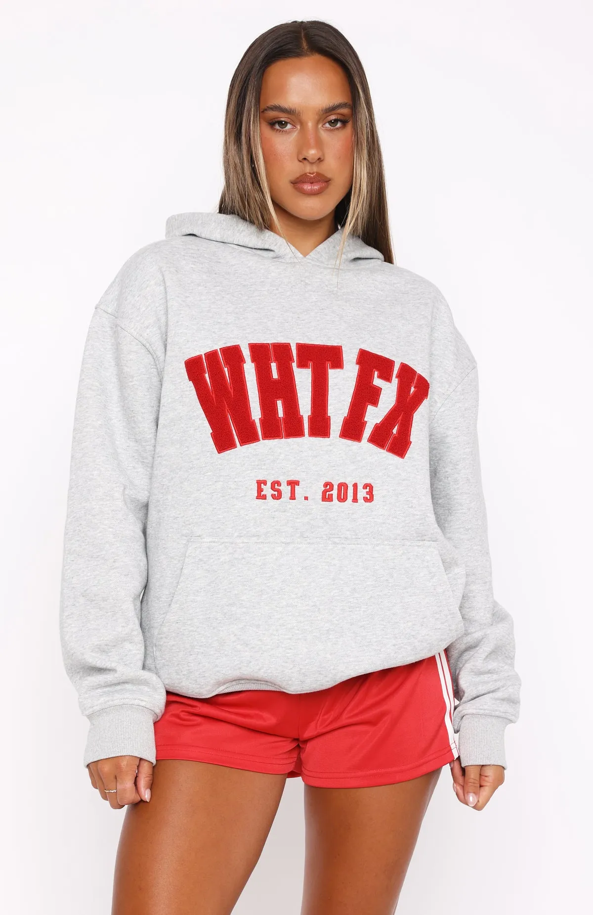 Give It Away Oversized Hoodie Dark Grey Marle sold by White Fox Boutique product image thumbnail 2