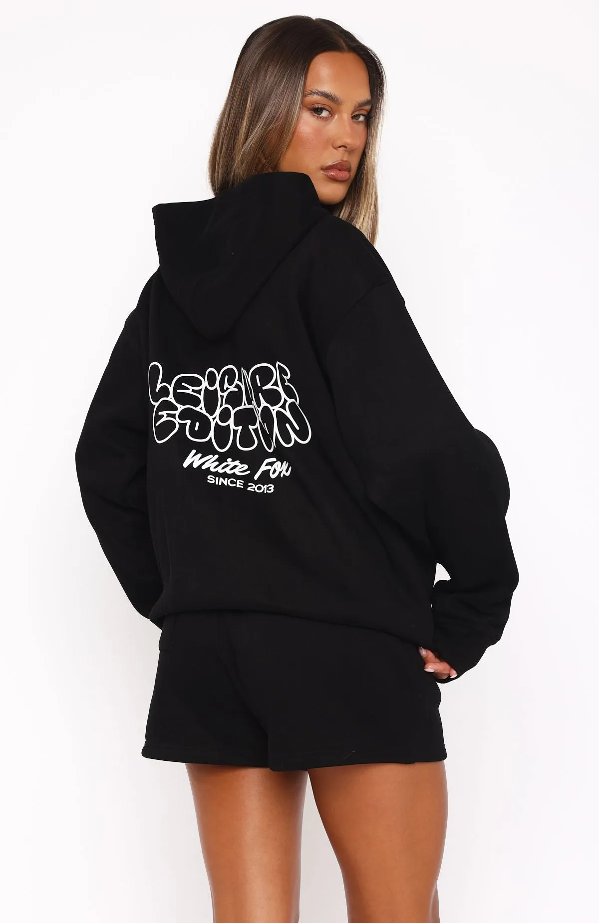 Leisure Edition Oversized Hoodie Black sold by White Fox Boutique product image thumbnail 4