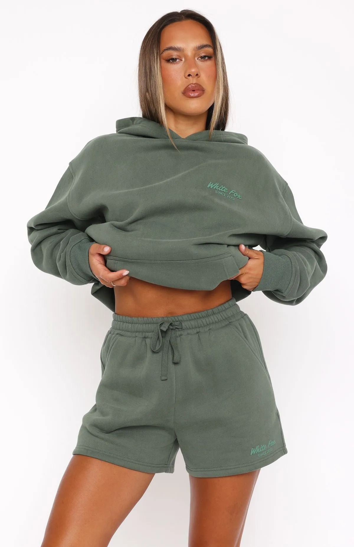 Leisure Edition Lounge Shorts Dark Green sold by White Fox Boutique product image thumbnail 2