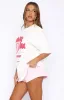 Sweet Sensations Oversized Tee White sold by White Fox Boutique