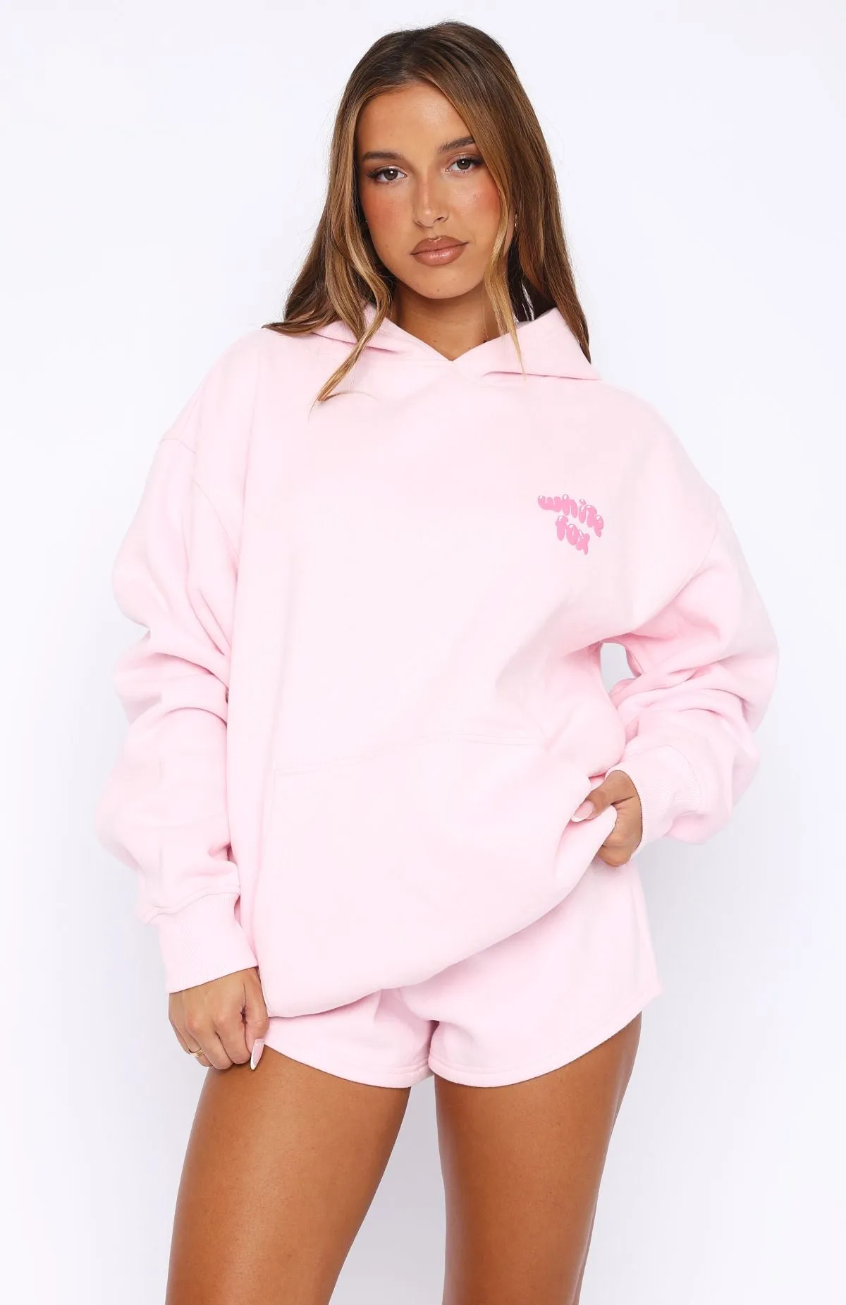 Sweet Sensations Oversized Hoodie Pink sold by White Fox Boutique product image thumbnail 2