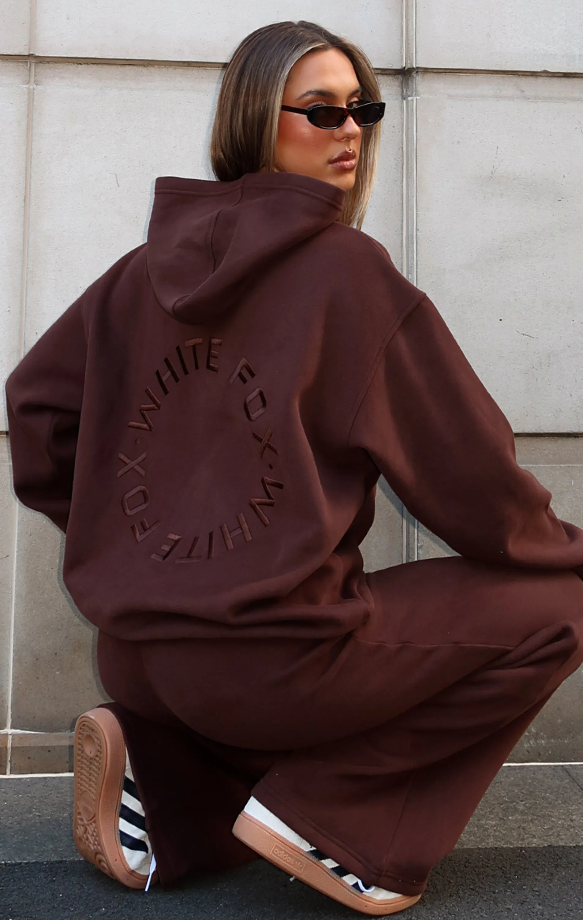Stay Lifted Oversized Hoodie Bitter Chocolate sold by White Fox Boutique