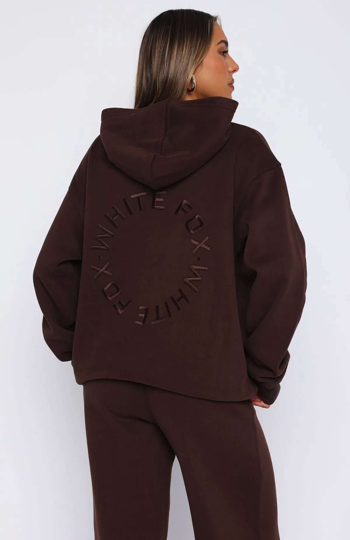 Stay Lifted Oversized Hoodie Bitter Chocolate sold by White Fox Boutique product image thumbnail 4
