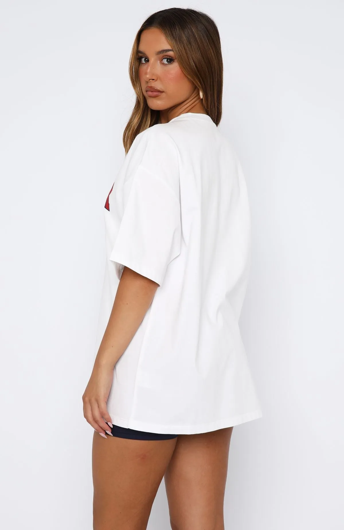 Leave It For Me Oversized Tee White sold by White Fox Boutique product image thumbnail 4