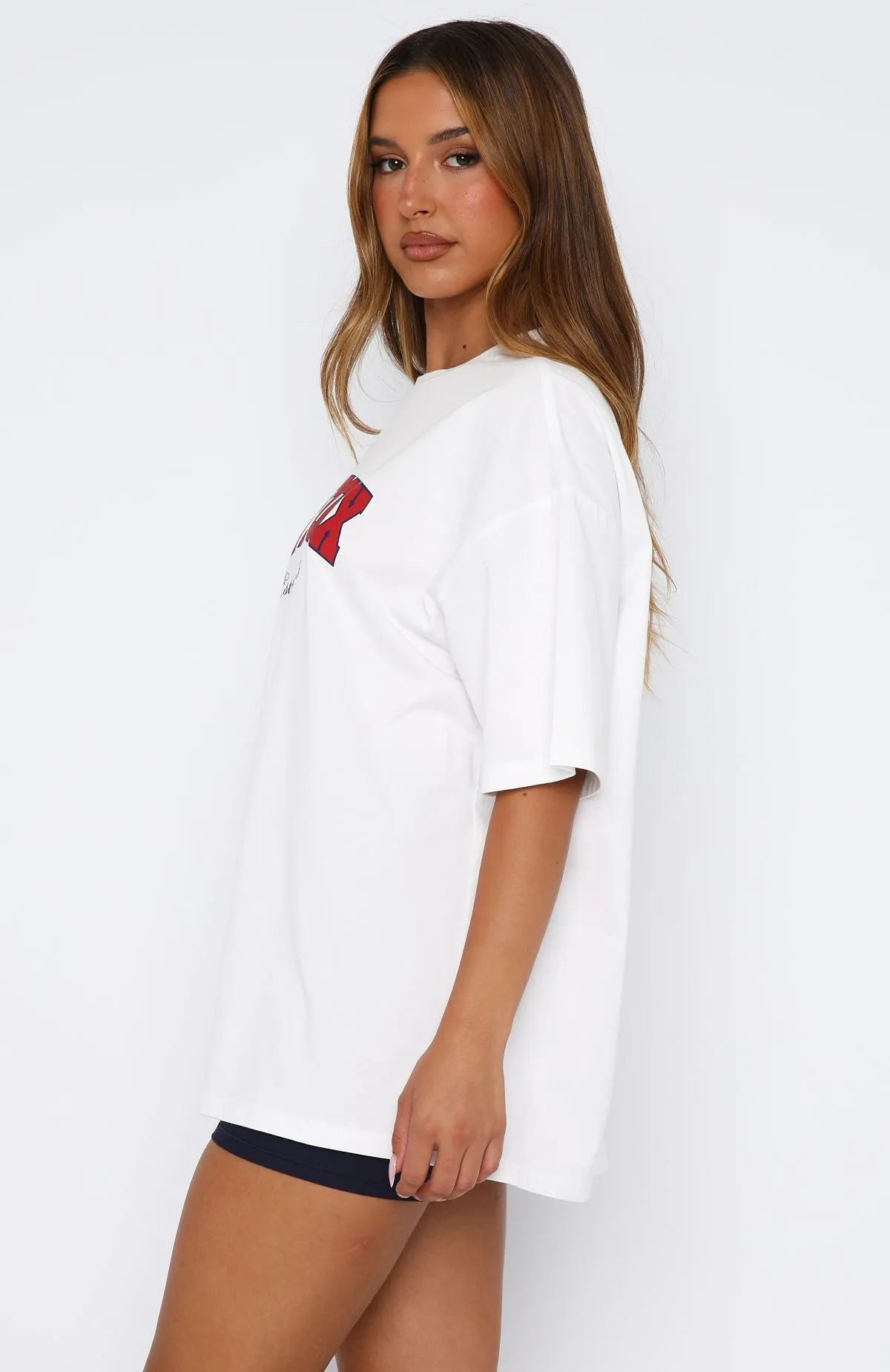 Leave It For Me Oversized Tee White sold by White Fox Boutique product image thumbnail 3