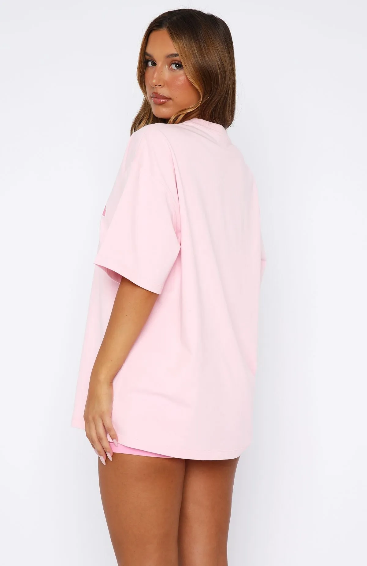 Gave You My Time Oversized Tee Pink sold by White Fox Boutique product image thumbnail 4