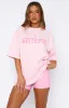 Gave You My Time Oversized Tee Pink sold by White Fox Boutique