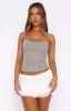 Can't Handle Me Beaded Tank Top Grey sold by White Fox Boutique