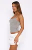 Can't Handle Me Beaded Tank Top Grey sold by White Fox Boutique