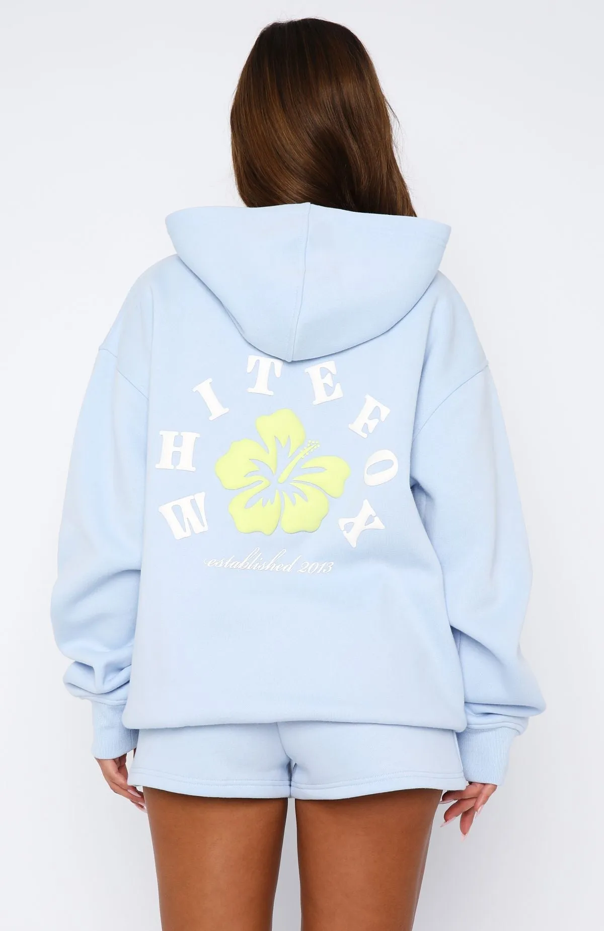 Keep Blooming Oversized Hoodie Blue sold by White Fox Boutique product image thumbnail 4