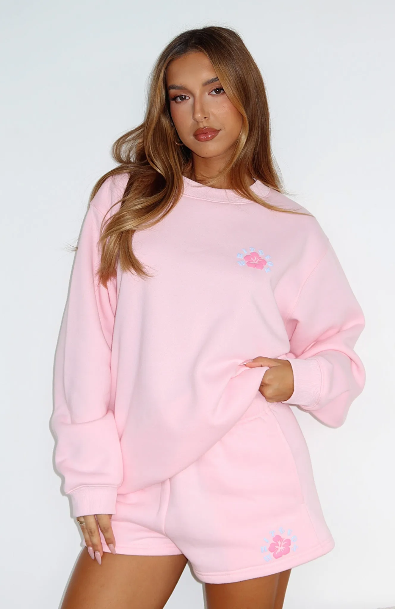 Keep Blooming Lounge Shorts Pink sold by White Fox Boutique