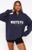 High Standard Zip Front Sweater Navy sold by White Fox Boutique