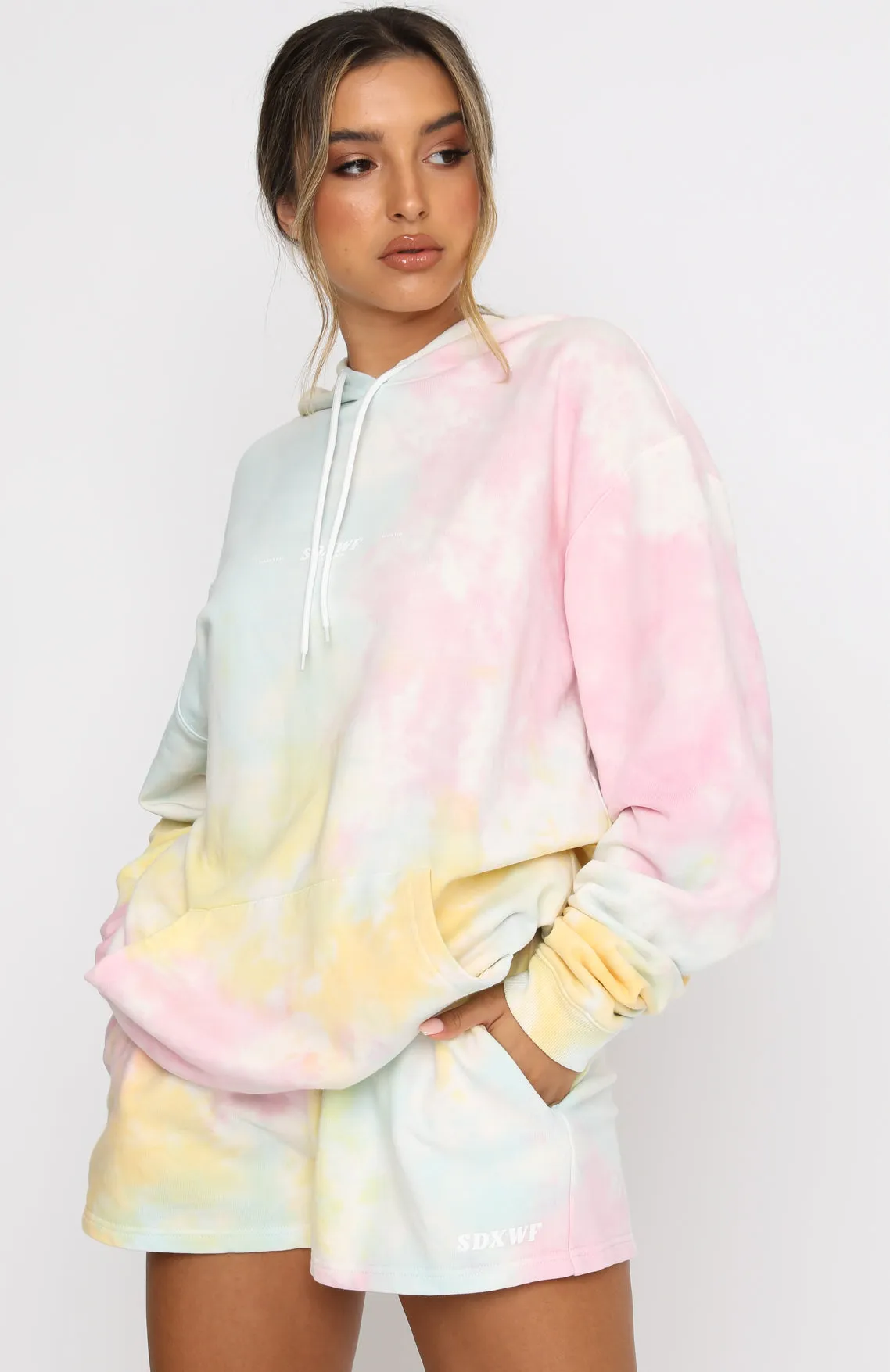 Date Night At Home Oversized Hoodie Popsicle sold by White Fox Boutique product image thumbnail 2