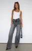 Alana High Waisted Straight Leg Jeans Grey Acid sold by White Fox Boutique