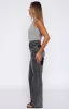 Alana High Waisted Straight Leg Jeans Grey Acid sold by White Fox Boutique