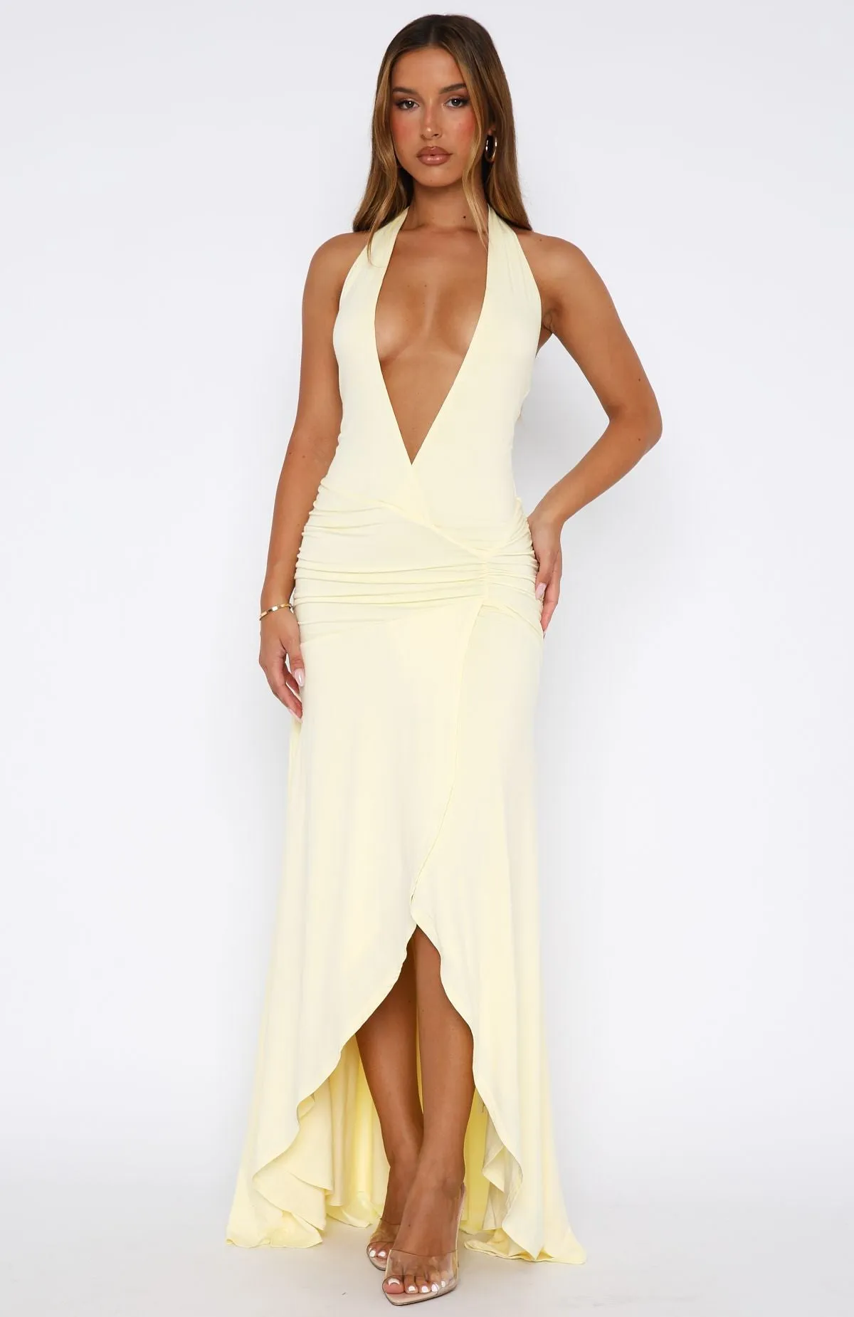 Grande Dame Maxi Dress Lemon sold by White Fox Boutique product image thumbnail 2
