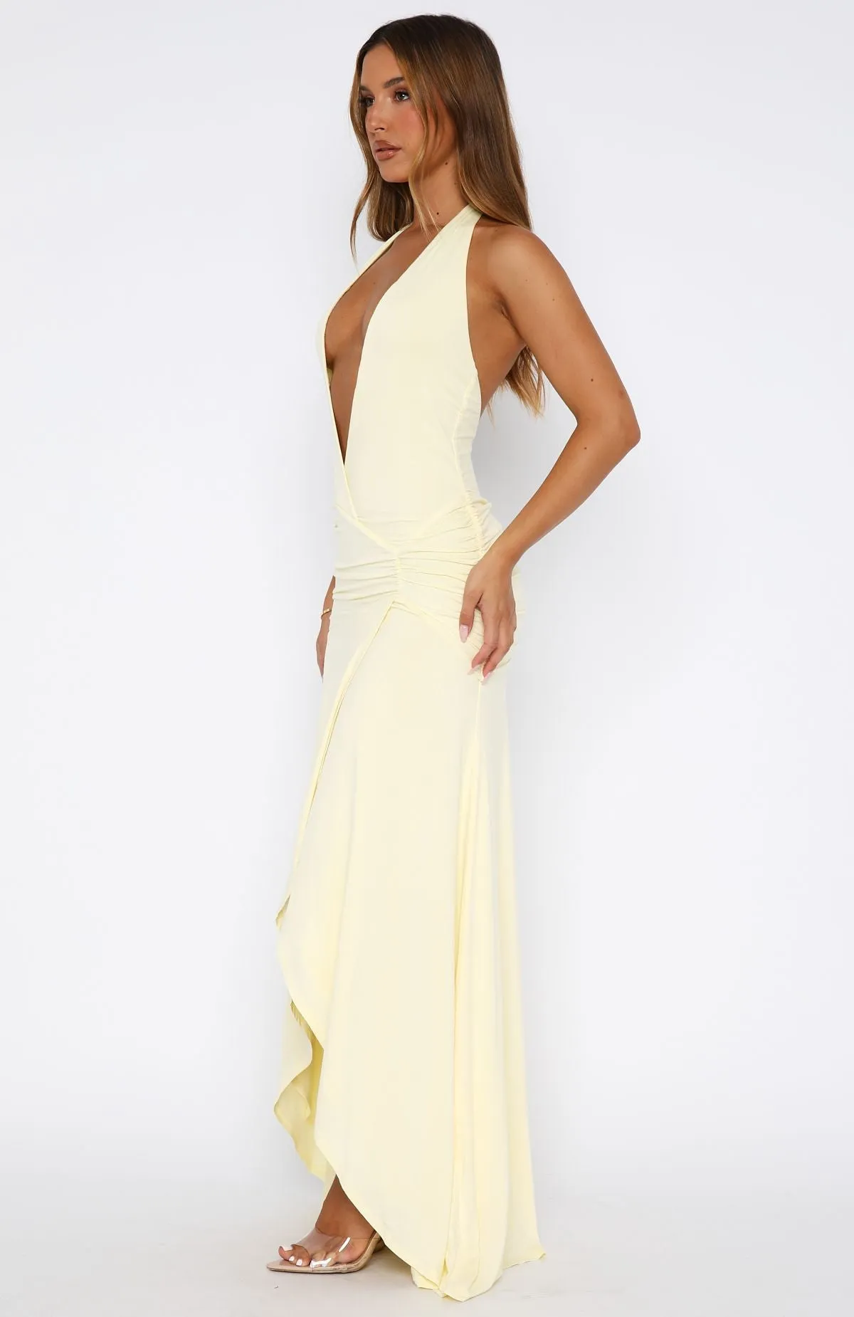 Grande Dame Maxi Dress Lemon sold by White Fox Boutique product image thumbnail 3