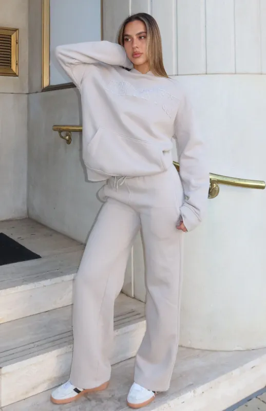 Shout It Out Wide Leg Sweatpants Moon sold by White Fox Boutique